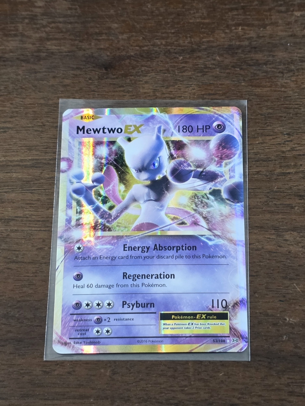 Pokemon Tcg Mewtwo EX #52 - Evolutions - rare Full Art 52/108 Card